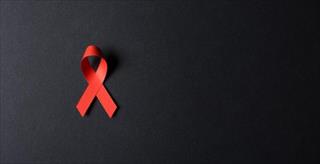 Red HIV/AIDS ribbon.