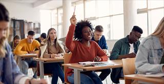 diverse high school classroom