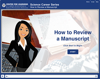 screen shot from How to Review a Manuscript video