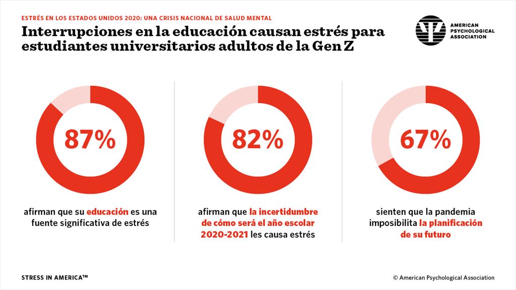 Disruptoin to education causing stress for GenZ adult college students