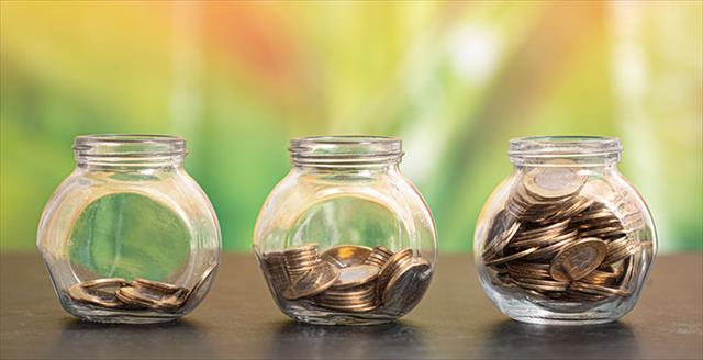 coins in a jar