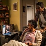 Couple meeting with a mental health professional online
