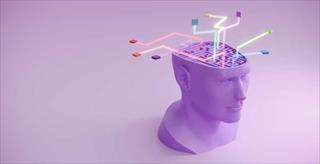 Illustration of digital brain