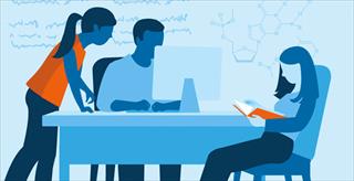 Drawing of graduate students