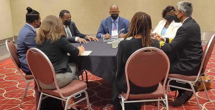 Meeting between U.S. Surgeon General Vivek Murthy, MD, MBA, and APA reps at APA 2022