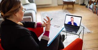 Telehealth appointment with doctor and patient