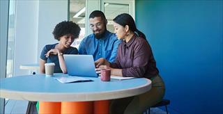 Diverse work colleagues in a meeting