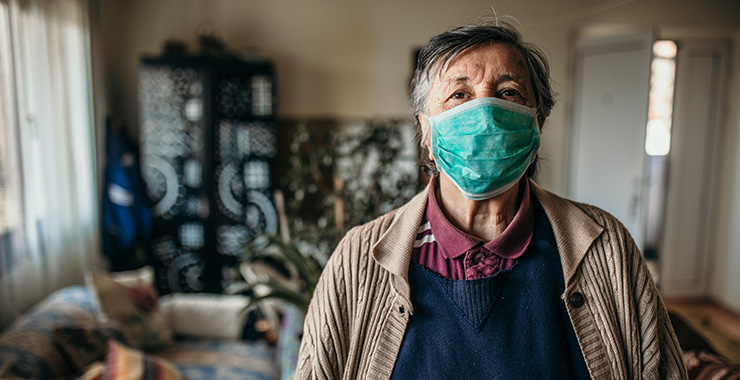 man wearing a medical mask