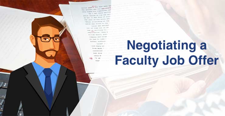 Image with the text Negotiating a faculty job offer