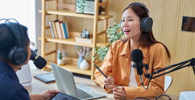 A laptop is utilized for recording and managing the audio session