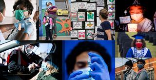 collage of individuals wearing non-medical masks