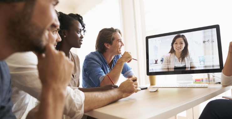 Group of associates on Zoom call