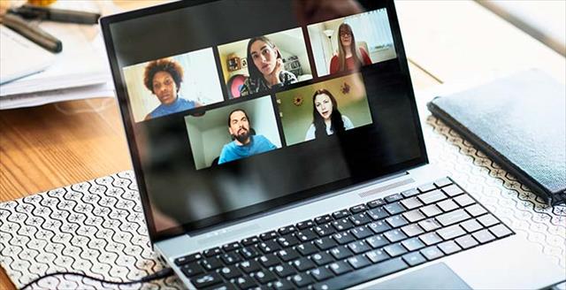 Screen capture of zoom call meeting