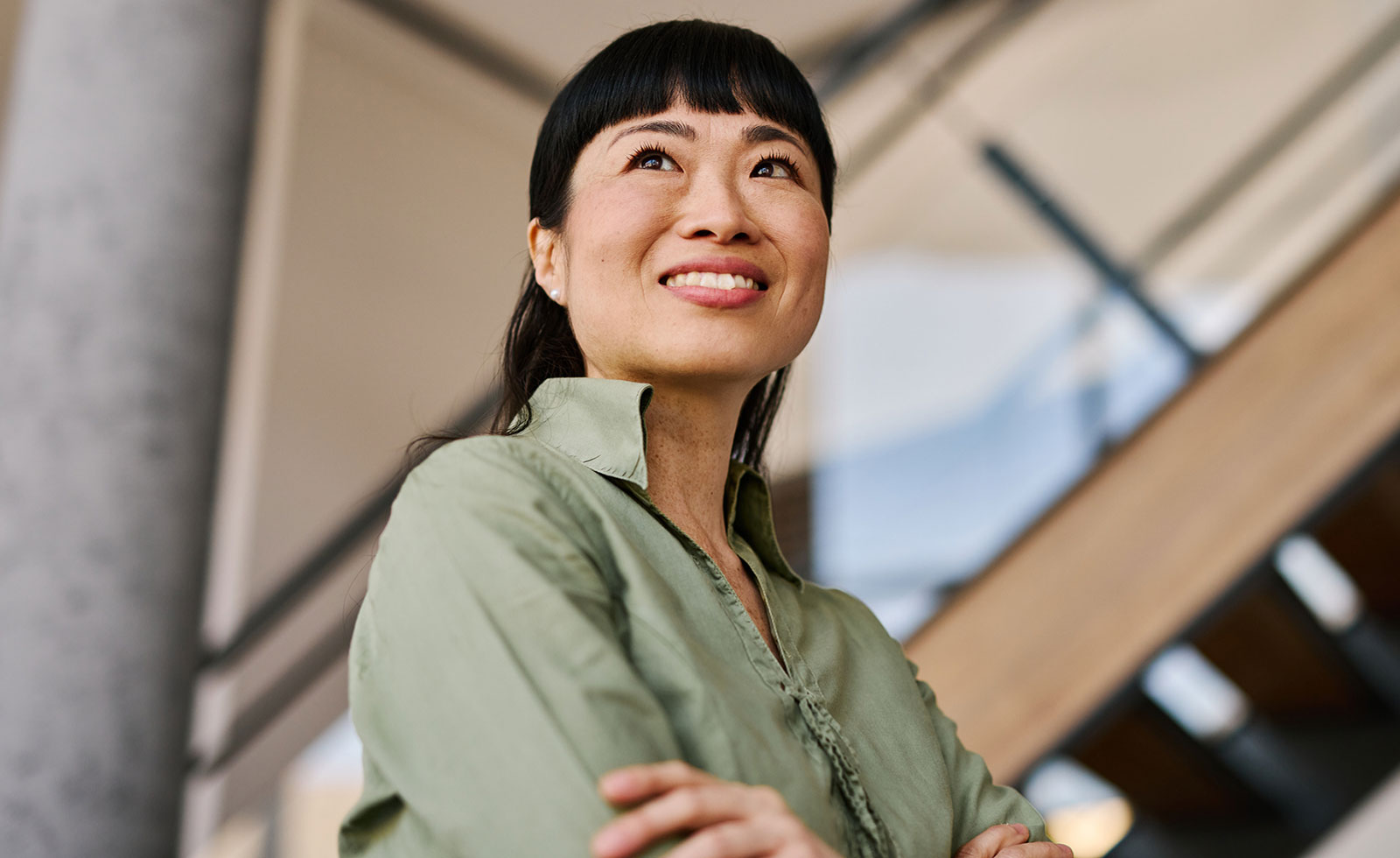 Smiling businesswoman