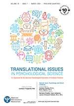 Cover of Translational Issues in Psychological Science (medium)