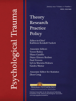 Cover of Psychological Trauma: Theory, Research, Practice, and Policy (medium)
