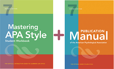 cover of Mastering APA Style Student Workbook + Publication Manual of the American Psychological Association