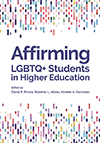 Cover image for Affirming LGBTQ+ students in higher education.