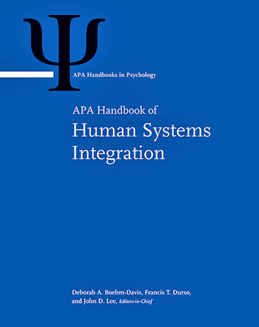 Cover of APA Handbook of Human Systems Integration (large)