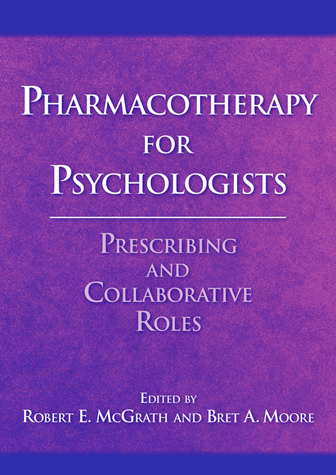 Cover of Pharmacotherapy for Psychologists (large)