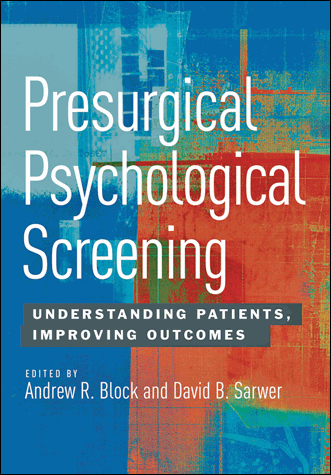Cover of Presurgical Psychological Screening (large)