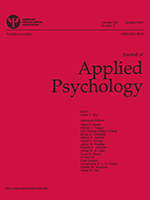 Cover image for Journal of Applied Psychology