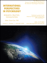 International Perspectives in Psychology: Research, Practice, Consultation