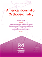 Cover image for American Journal of Orthopsychiatry